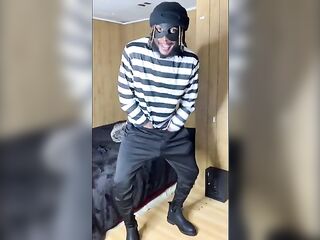 Nutty Jerk Off Robber w/ Bawdy talk