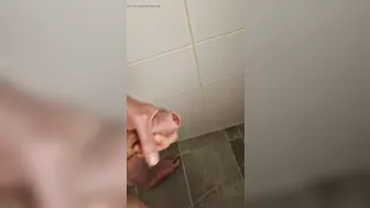 German Amateur Solo Handjob in the Shower