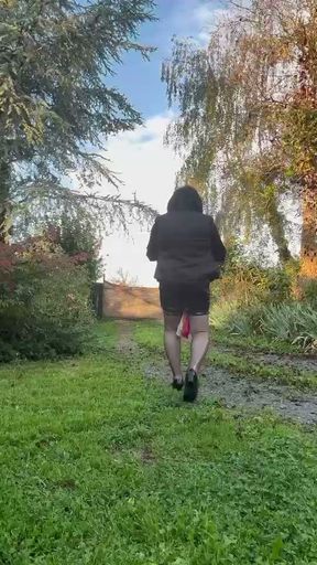 Dressed in a little black skirt for an evening out