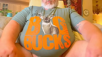 Huge all natural big balls and biggest tummy with huge load
