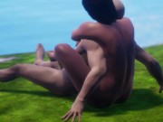 Футджоб / подрочила член миллионеру своими ножками на диких камнях [3D Hentai]