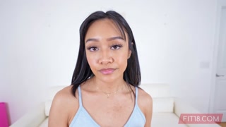 FIT18 - Jade Kimiko - Tiny Skinny 95lb Asian Girl Gets Creampie - POV 60FPS
