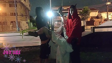 NOVINHA TATUADA DE CURITIBA QUIS DAR PRA DOIS NA PISTA DE SKATE