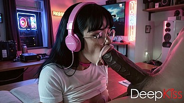 My best friend sucked my cum. She greedily and dirtyly swallowed all my cum with her cute little mouth.[AI]