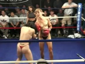 Topless Female Boxing