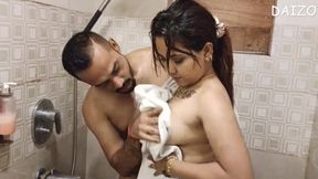 Wife Cheated Her Husband and Eating Cum of His Ex Boyfriend in Bathroom