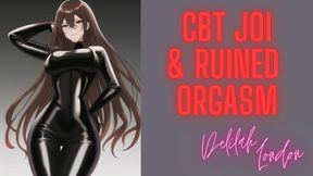 CBT Instructions & Ruined Orgasm JOI from British Goddess [AUDIO]