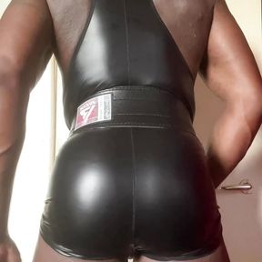 Preview: XXL Black Muscle Butt in Latex &amp; Sheer Bodys