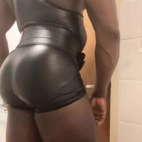 Preview: XXL Black Muscle Butt in Latex &amp; Sheer Bodys