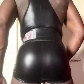 Preview: XXL Black Muscle Butt in Latex &amp; Sheer Bodys