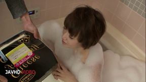 Akina Hara Gives a Steamy Bathroom Blowjob