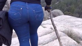 Phat latina walking a trail