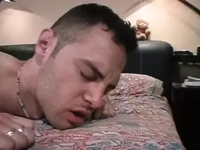 A wild stud gets his hairy asshole destroyed by a muscular hunk