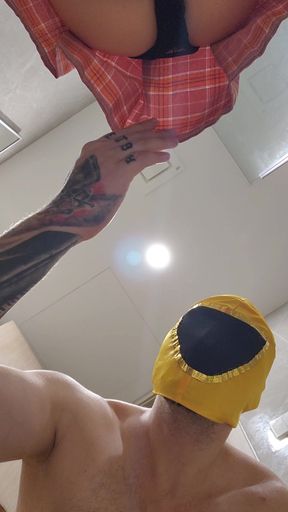 Wrestler in Toilet