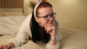 First Anal Dildo Show Easter Bunny