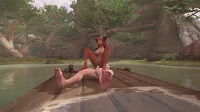 elf gets blowjob on the dock - warcraft parody