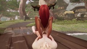 elf gets blowjob on the dock - warcraft parody