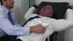 Businessman Daxx cannot escape severe feet tickling