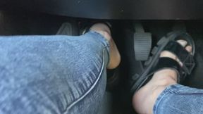 PEDALPUMPING IN BLACK SANDALS ROCK STYLE PEDAL BRAKE GAS PEDAL