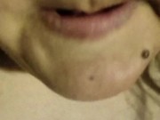 BBW Big Tits and Mouth Licking