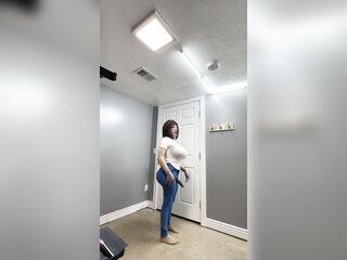 Hawt trans CD in constricted jeans giant dick and large bazookas good booty