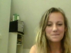 Blonde cutie on Skype