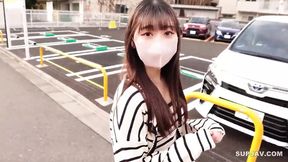 Asian Angel gives head and rides cock