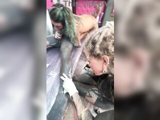 Wild Tattoo Shop Pont of time - Tattooing Whilst Giving a Head