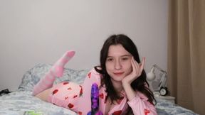 Try Not To Cum - Polish Foot Joi. Having Fun With Horny Teenage Girl In Her Pijama