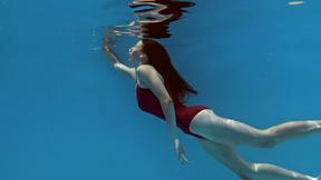 ”Sexy mixed race teen Fernanda Releve swimming naked”