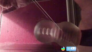 Daddy cum huge and moaning