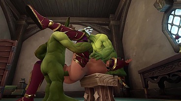 An Elf has a Threesome with two Goblins - Warcraft Parody