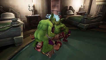 An Elf has a Threesome with two Goblins - Warcraft Parody