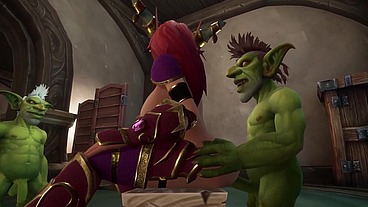 An Elf has a Threesome with two Goblins - Warcraft Parody