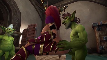 An Elf has a Threesome with two Goblins - Warcraft Parody