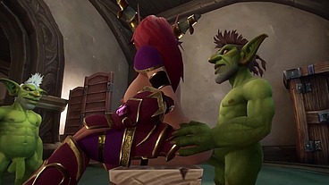 An Elf has a Threesome with two Goblins - Warcraft Parody