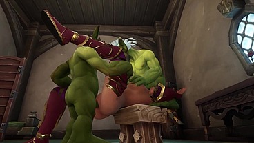 An Elf has a Threesome with two Goblins - Warcraft Parody