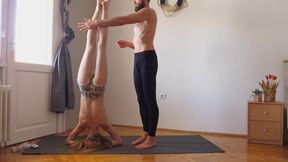Petite Yoga Instructor Shows Off Naked Workout Skills