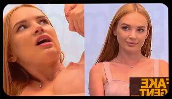 Redhead Kaisa Nord’s Fiery Office Casting with James Brossman