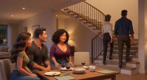 Steamy Weekend Surprise with Alluring Mature Stepaunt and Fiancée Loving Approval - Ai Generated