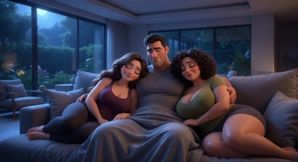 Steamy Weekend Surprise with Alluring Mature Stepaunt and Fiancée Loving Approval - Ai Generated