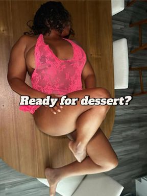 After-Dinner Dessert? Goddess Table-Grind & Thong Tease