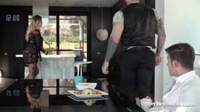 Round Ass Babe Anna Polina Gets Fucked Hard By Two Hungry Studs, And Loves It