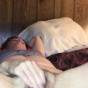 Mature mom plays with herself and he helps by fingering her till she cums! Rewards him with a Blowjob!