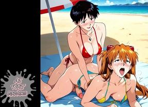 Futa orgy destroys tight ass public gangbang ASMR compilation
