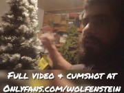 Hot Powerlifter Jerks Off in Garage showing big legs and hairy man ass