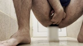 First Time Pierced Cock Anal Masturmation but Plug 6.5" 7.8cm Diameter