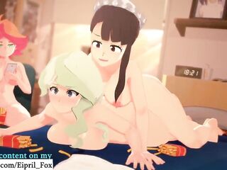 Shemale hentai Akko Nagori x Amanda O'Neil Uncensored Anime Porn High Quality