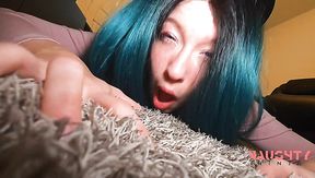 Blue-haired stepsis asked to be taught self-defense and got spanked and creampied after fucking