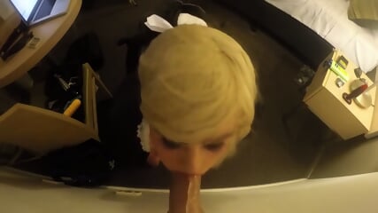 Thick CD Maid Pleases In Amateur Blowjob Video